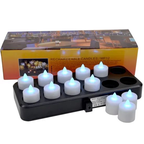 Romantic Color Changing LED Flameless Tealight Candles with Timer - Image 2