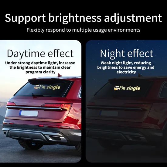 Car LED Display Intelligent Rear Screen Bluetooth Remote Control Car Rear Window Interactive Pixel Expression Light - Image 6
