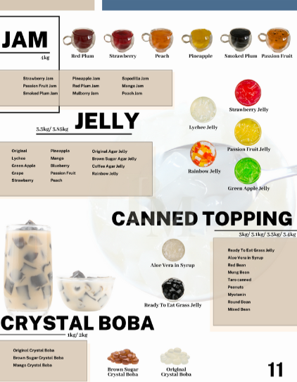 Bosmos_ Taro agar jelly pearl/ Crystal Boba 2kg- Best Taiwan Bubble Tea Supplier, Taro Crystal Boba - Image 3