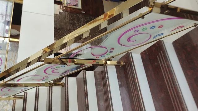 SS Balcony Glass Railing - Stainless Steel Height 4 Inch To 12 Inch Color as per requirements Design as per - Image 3