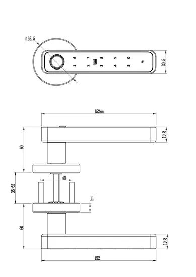Ttlock APP Password Card Fingerprint Keyless Smart Electronic Biometric Handle Door Lock - Image 6