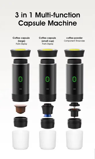 3 in 1 USB Powered Mini Portable Espresso Machine Capsule Coffee Maker - Image 2
