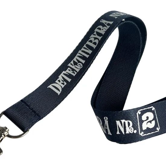Silk Screen Printing Imitation Nylon Lanyards Promotional Custom - Image 2