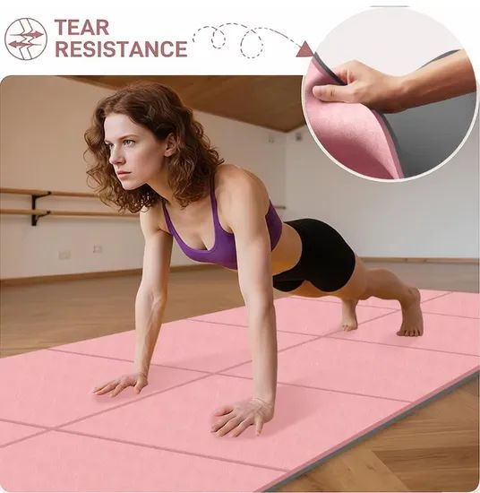 Wholesale Foldable Yoga Mats Portable Thickened Widened Environmentally Friendly TPE Anti-Slip Waterproof Fitness Mats - Image 4