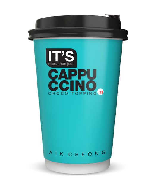 Aik Cheong Instant Coffee Cappuccino with Chocolate Topping Premix Drink (Its More Than Just) Malaysia (Grab & Go Cup) - Image 1