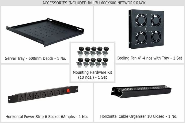 Steel Mass Rack 17 U Rack Enclosures Networking Server Rack, For IT ...
