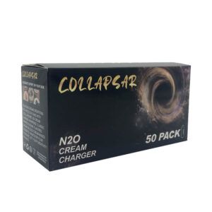 Collapsar 8-Gram Nitrous oxide for food N2O Whip Cream Chargers, 50Packs, 600pcs per Carton - Image 3