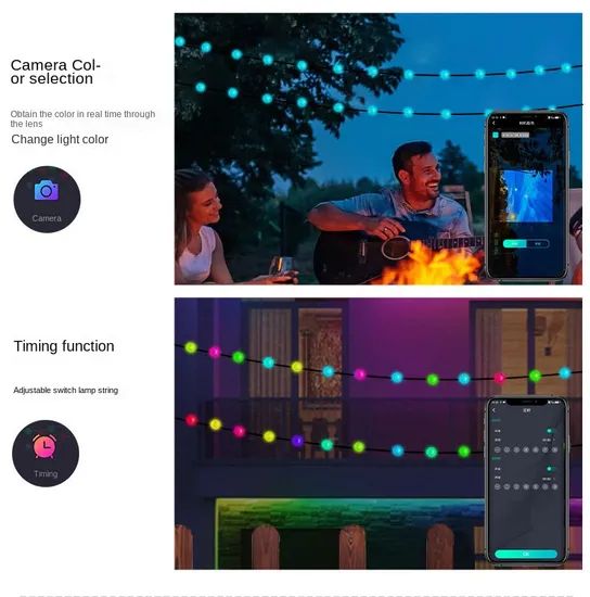 Smart LED Ball String Lights with APP Control for Home Decor - Image 6