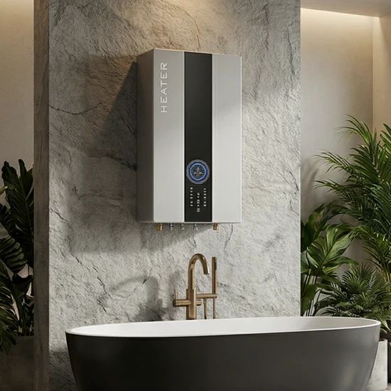 Silver Electric Water Heater with Advanced Overheat Protection Technology - Image 2