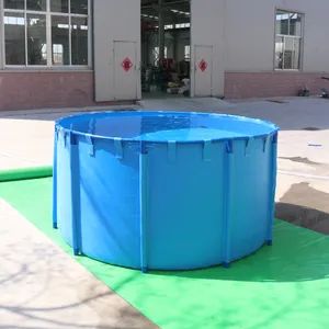 Versatile PVC Water Storage Tank for Live Fish Farming Model NO. 1.8x0.8m Trademark shamoquan Type Canvas Fish Tank Specification 1.8x0.8m - Image 2
