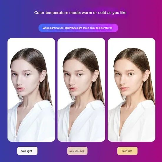 Compact Adjustable RGB Selfie Light for Smartphones and Tablets - Image 4
