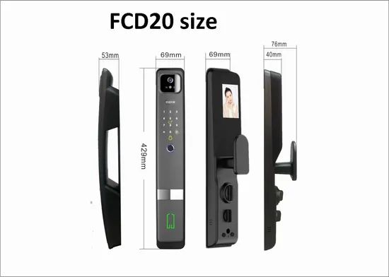 WiFi Tuya APP Camera Monitor Screen Mobile NFC Remote Control Fingerprint Door Lock - Image 6
