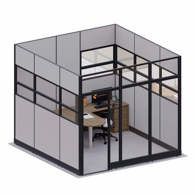 Modular Office Partition Color Brown Design Modular Built Type Prefab Usage/Application Office Brand Shallom Prefab - Image 3