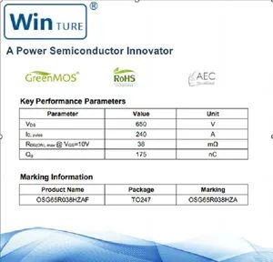 Telecom Power Vds 650V RDS38mΩ Fast Recovery Diode Mosfet - Image 4