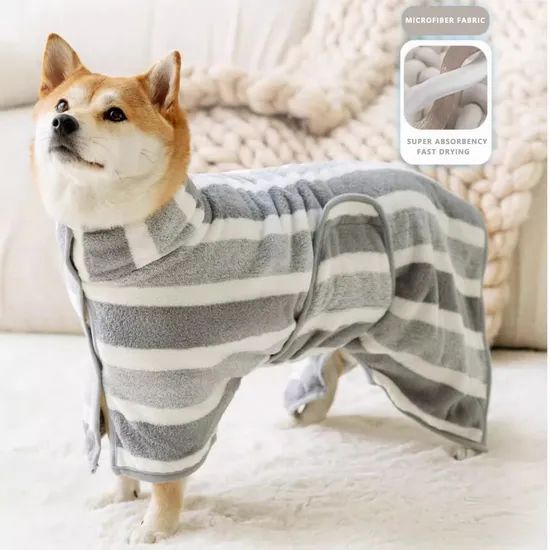 Fast Drying Adjustable Microfiber Bath Robe for Pets & Cats Fastness 4 Size Large Origin China Packaging Bag Trademark - Image 2