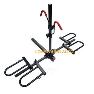 2 Bikes Folding Platform Style Bike Rack Hitch Mounted Bicycle Car Rack Carrier - Image 3