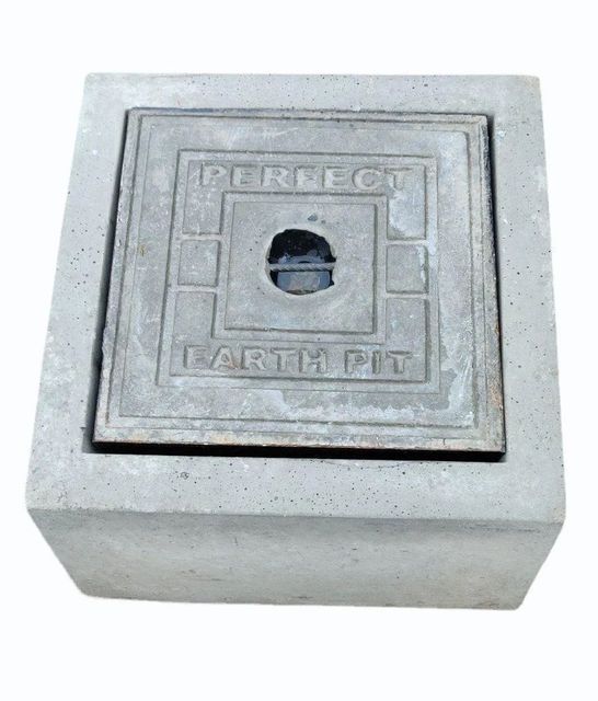 Concrete Earthing Pit Color Gray Shape Square Material Concrete Usage/Application Earthing Dimensions 300 x 300 x 200 mm (l x b x - Image 1