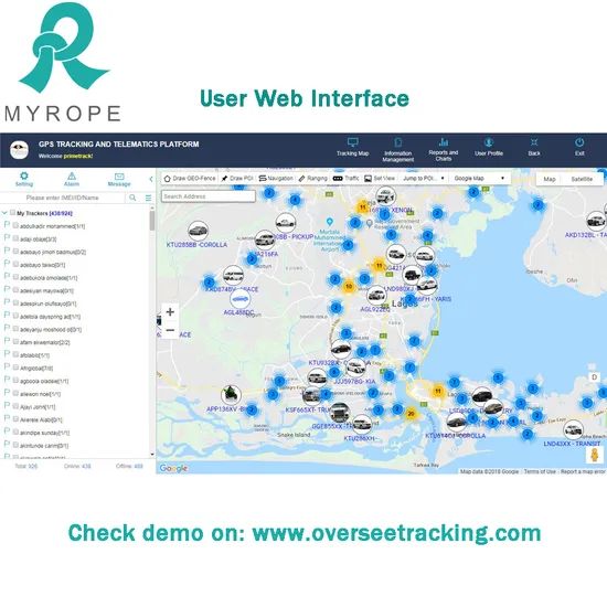 GPS Tracking Software with Maintenance Service Reminder Model NO. CS005 Trademark myrope HS Code 8526911000 Sub Account - Image 4
