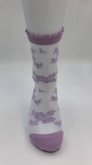Sheer Sock with Nylon Motif - Image 2