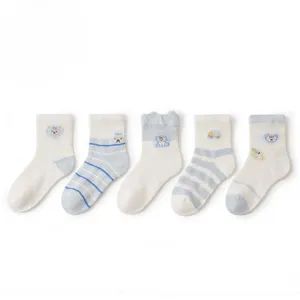 Factory Direct Wholesale Spring Summer Baby Socks-Cute Cartoon Thin Seamless Breathable Crew Infants Socks - Image 1