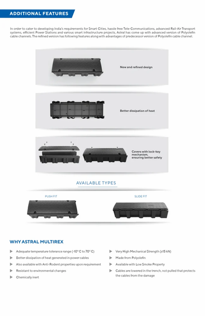 PVC Multi Rex Polyolefin Channels Cable Protection Color Black Material PVC Durability Long-term Uv Stability Excellent Corrosion Resistance - Image 3