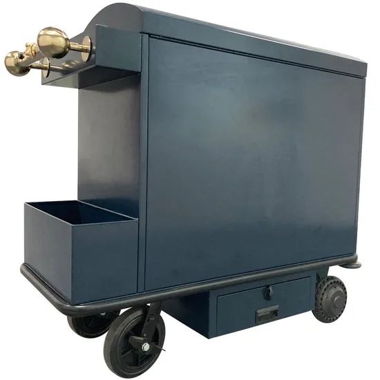 Custom Modern Metal 4-Wheel Hotel Luggage Cart Motor 300W Net Weight 80kg Model NO. NK-206 Controller 24V30A Max Capacity 300kg - Image 2