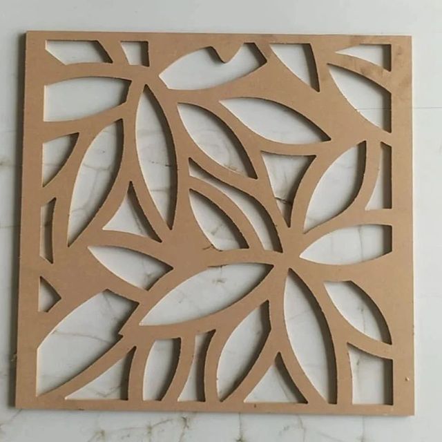 8mm MDF Jali, For Office Thickness 8 mm Carving 2d Jali Finish Polished Design Customized Material MDF Board Application - Image 4
