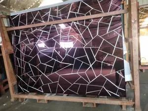 Factory Customized Carved Geometric Shapes Frame Bathroom Vanity Mirror Decoration Mirror - Image 3
