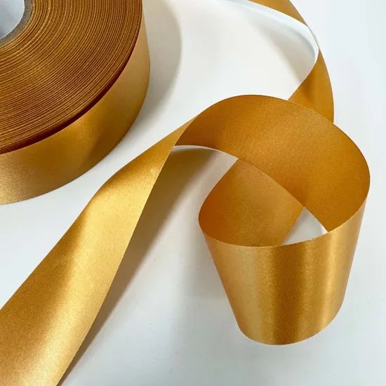 Factory Wholesale 50 mm 2inch Solid Color 100 Polyester Satin Ribbon for Gift Wrapping - Image 3
