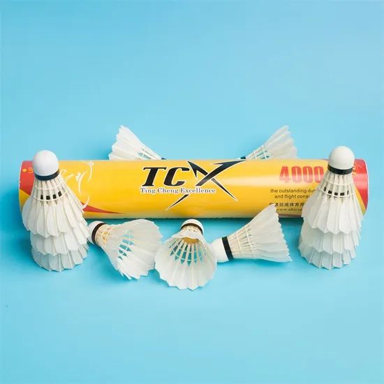 Cheap Factory Price Goose Feather Badminton Shuttlecock Origin China MOQ 50 Dozen Trademark TCX OEM Customized Durability a - Image 1