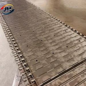 Hinged Steel Slat Conveyor Belt Chain Driven for Handling Recycling Forging - Image 6