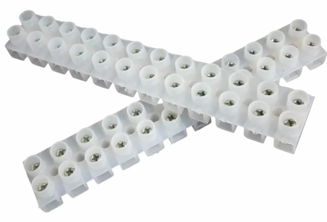 12 Way PVC Strip Connector (415V) Poles 12 Color White Wire Size 6 sqmm Material PVC, Pvc Body Material PVC Body Colour White - Image 1