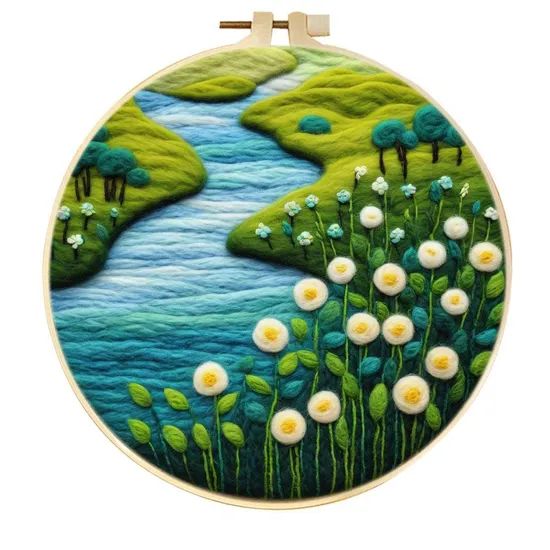 Beginners Flower Design Wool Bag Felt Kit DIY 3-7Y 1Y Warranty MOQ100 - Image 2
