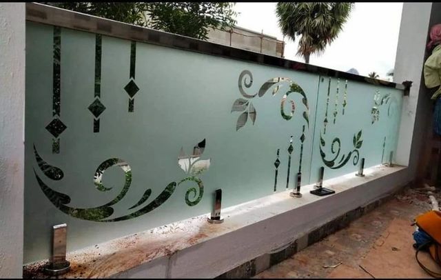 Stair Railing With Glass Material Stainless Steel Position AS PER REQUIRMENT Mounting Type as per requirment Country of Origin Made in - Image 2