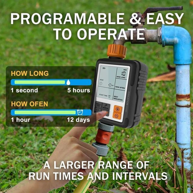 DIGITAL IRRIGATION TIMER Colour Black Item Weight 0.4 Kilograms Material Acrylonitrile Butadiene Styrene Installation Method Tool-free - Image 4