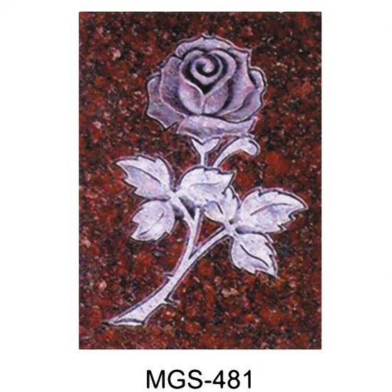 Granite Flower Sandblasting for Custom Color Blue Model NO. 485 Style as Request HS Code 68029311 Surface Polished Size as Per - Image 3