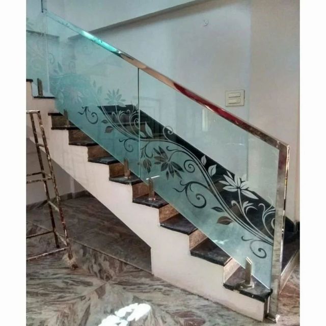 Satin Stainless Steel Glass Railing (12mm Clear) Finish Satin Glass Design Clear Glass Thickness 12mm Material Stainless - Image 2