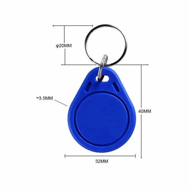 RFID Tag with Keychain 125kHz Frequency 125 KHz Type of Tag RFID Tags Read Distance 0-10 Cm Included Accessory Keyring Operation Frequency 125 - Image 1