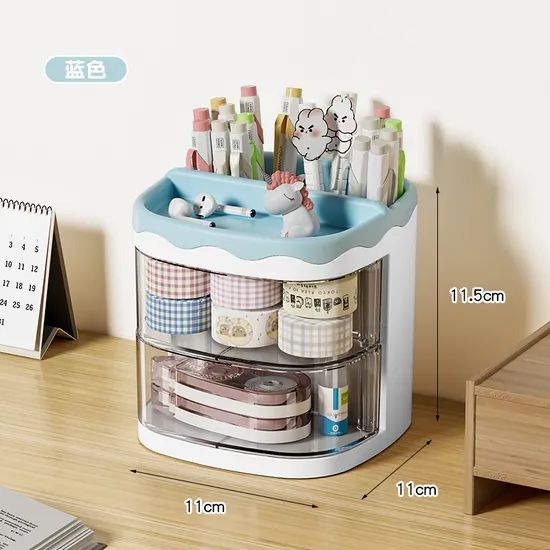 Student Desk Pen Rack Simple Fashion Creative Pens Holder Sets 1-3PCS Folded Unfolded Shape Irregular Material Plastic Capacity 200-500ml - Image 1