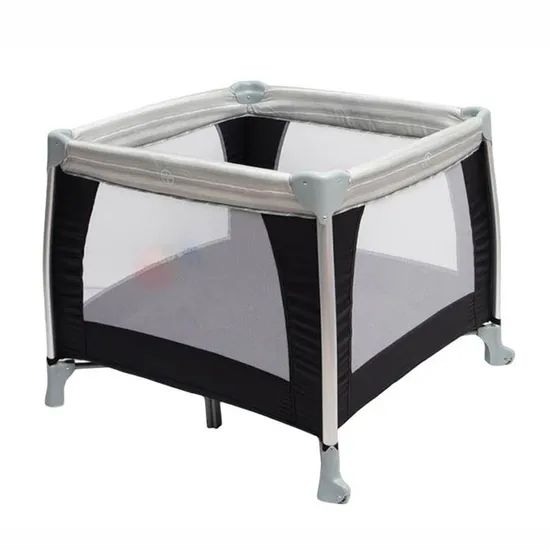 Baby Foldable Folding Colorful 4 Sides Mesh Playpens with Wheels - Image 2
