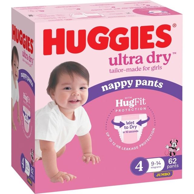 Huggies Dry Diapers High Absorbency Soft Breathable Material Leak Protection for Babies - Image 1