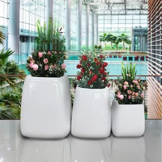 Customized High Quality Fiberglass Sphere Outdoor Planters Flower Pot - Image 5