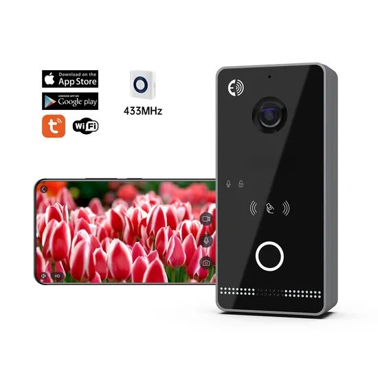 TCP/IP WiFi Tuya Smart Intercom System with RF433&RFID Unlock Wireless Doorbells Home Security Villa Panel - Image 3