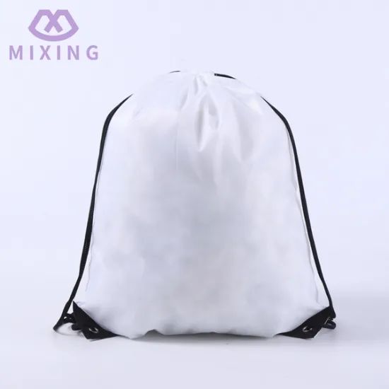 Wholesale 210d Sports Waterproof Polyester Nylon Drawstring Backpack Promotional for Kids - Image 4