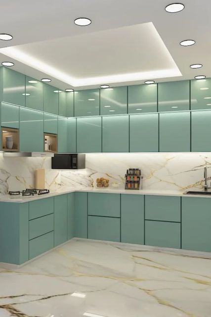 Modular Kitchen Interior Designing Service Surface Finish Sleek Material Quality Durable Aesthetic Style Modern & - Image 1