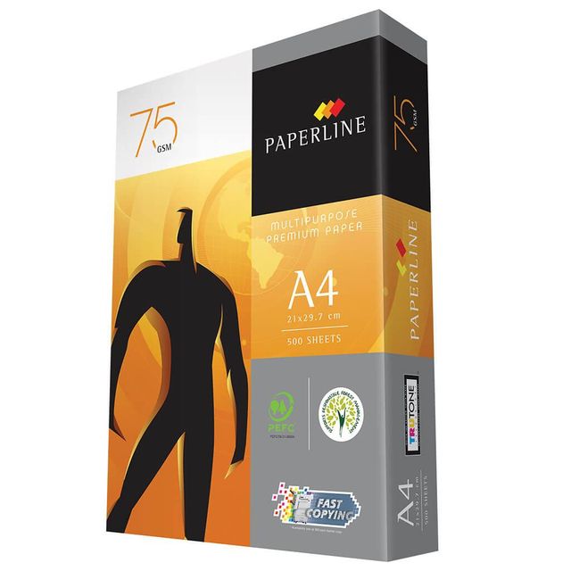 Paperline A4 80/75/70 GSM 500 Sheets 100% Virgin Wood Pulp Smooth Surface White Office Copy Paper 103-110um Thickness 102-104% Smooth Printing High Brightness And Clean - Image 4