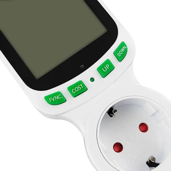 German Single Rate Power Meter Socket Large Screen Power Monitoring Instrument Charging Socket Meter - Image 4