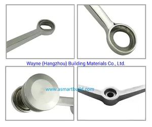 160mm Stainless Steel Glass Spider with 2 Arms 180° ; Glass Fitting Hardware, Point-Fixed Curtain Wall Hardware with High Quality and Best Price - Image 5