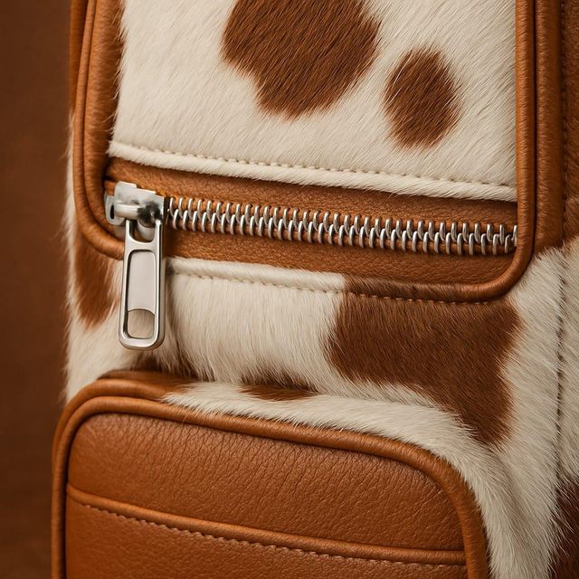 hair on leather backbag Durability High Style Fashion Statement Texture Genuine Hair On Leather Intended Use Adventurous - Image 1