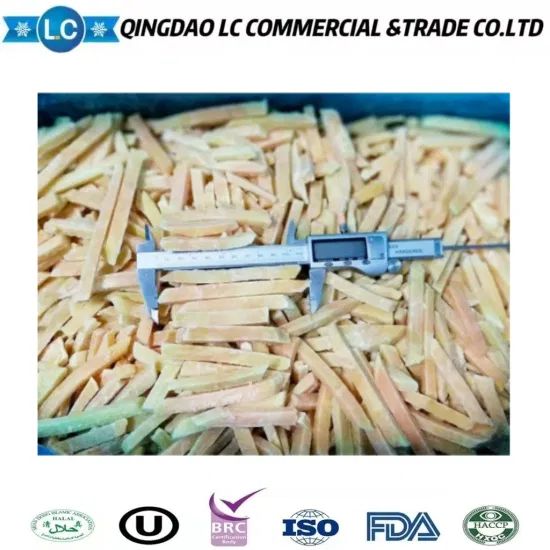 Frozen Orange Sweet Potato Strips IQF -18c Balanched GMO-Free Shandong China Brc ISO FDA HACCP Halal 1Y MOQ100 - Image 1